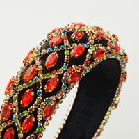 Women's Vintage Style Luxurious Shiny Color Block Alloy Inlay Rhinestones Glass Hair Band main image 4
