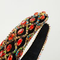 Women's Vintage Style Luxurious Shiny Color Block Alloy Inlay Rhinestones Glass Hair Band main image 3