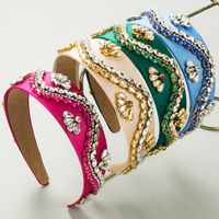 Women's Glam Luxurious Shiny Color Block Alloy Inlay Rhinestones Glass Hair Band main image 6