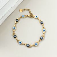 Funny Modern Style Simple Style Eye 304 Stainless Steel Gold Plated Bracelets In Bulk main image 4