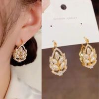 1 Pair Fashion Letter Square Heart Shape Inlay Imitation Pearl Alloy Artificial Gemstones Earrings sku image 128