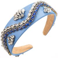 Women's Glam Luxurious Shiny Color Block Alloy Inlay Rhinestones Glass Hair Band sku image 2