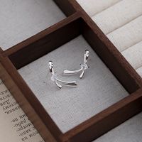 1 Pair Simple Style Bow Knot Inlay Sterling Silver Zircon Ear Studs main image 1