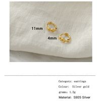 1 Pair Casual Simple Style Solid Color Dollar Hollow Out Sterling Silver Earrings main image 2