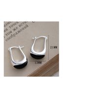 1 Pair Simple Style Geometric Inlay Sterling Silver Agate Earrings main image 2