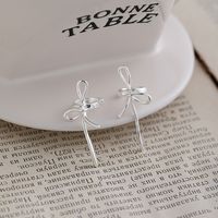 1 Pair Romantic Sweet Simple Style Bow Knot Sterling Silver Ear Cuffs main image 4