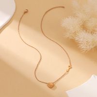 Simple Style Classic Style Heart Shape Titanium Steel Plating Gold Plated Women's Pendant Necklace main image 3