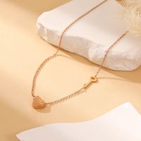 Simple Style Classic Style Heart Shape Titanium Steel Plating Gold Plated Women's Pendant Necklace sku image 1