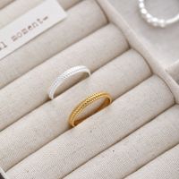 Sterling Silver IG Style Casual Plating Solid Color Open Rings main image 1