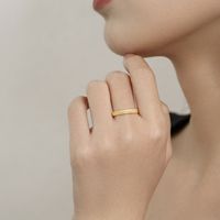 Sterling Silver IG Style Casual Plating Solid Color Open Rings main image 5