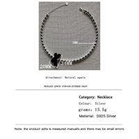 Achat Sterling Silber Lässig Süss Perlen Bogenknoten Halskette main image 2