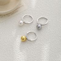 Sterling Silver IG Style Casual Plating Inlay Round Rhinestones Pearl Open Rings main image 4