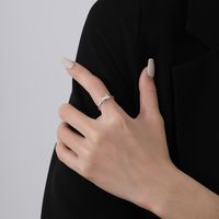 Sterling Silver IG Style Casual Plating Inlay Bow Knot Zircon Open Rings main image 6