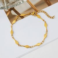 304 Stainless Steel 18K Gold Plated Simple Style Commute Indentation Tennis Racket Badminton Racket Bracelets Necklace main image 6