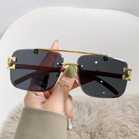 Simple Style Classic Style Color Block Ac Square Frameless Women's Sunglasses sku image 1