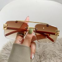 Simple Style Classic Style Color Block Ac Square Frameless Women's Sunglasses main image 4