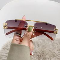 Simple Style Classic Style Color Block Ac Square Frameless Women's Sunglasses sku image 2
