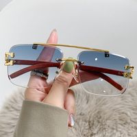 Simple Style Classic Style Color Block Ac Square Frameless Women's Sunglasses sku image 7