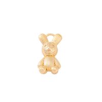 1 Piece 11 * 22mm Copper 18K Gold Plated Rabbit Polished Pendant main image 6