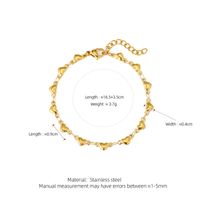 304 Stainless Steel 18K Gold Plated Vintage Style Sweet Commute Heart Shape Bracelets Necklace main image 2
