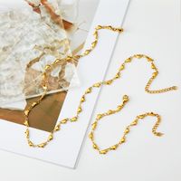 Edelstahl 304 18 Karat Vergoldet Vintage-Stil Süss Pendeln Herzform Armbänder Halskette main image 5