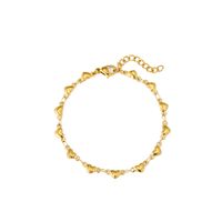 Edelstahl 304 18 Karat Vergoldet Vintage-Stil Süss Pendeln Herzform Armbänder Halskette sku image 1