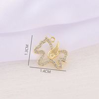 1 Piece 14*13MM Copper Zircon 18K Gold Plated Horse Polished Pendant main image 2