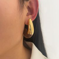 1 Pair Exaggerated Simple Style Geometric Enamel Copper 14K Gold Plated Ear Studs main image 3