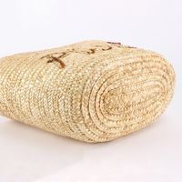 Women's Large Polyester Cotton Straw Letter Heart Shape Basic Beach String Straw Bag main image 4