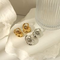 1 Pair Casual Simple Style Geometric 316L Stainless Steel  18K Gold Plated Drop Earrings main image 6