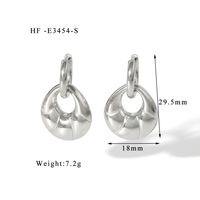1 Pair Casual Simple Style Geometric 316L Stainless Steel  18K Gold Plated Drop Earrings sku image 2