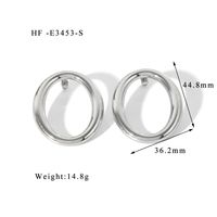 1 Pair IG Style Simple Style O-Shape Plating 316L Stainless Steel  18K Gold Plated Ear Studs sku image 1