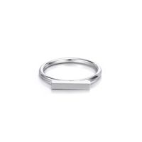 316L Stainless Steel  Simple Style Solid Color Rings sku image 1