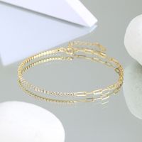 Sterling Silver Simple Style Classic Style Commute Plating Inlay Geometric Zircon Bracelets main image 6