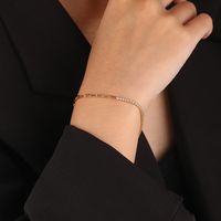 Sterling Silver Simple Style Classic Style Commute Plating Inlay Geometric Zircon Bracelets main image 2