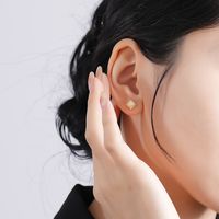 1 Pair Basic Modern Style Classic Style Geometric Plating Inlay Sterling Silver Zircon Ear Studs main image 4