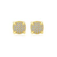 1 Pair Basic Modern Style Classic Style Geometric Plating Inlay Sterling Silver Zircon Ear Studs main image 3