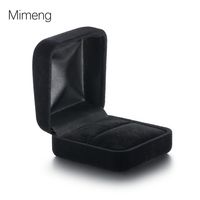 Glam Retro Solid Color Velvet Jewelry Boxes sku image 1