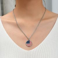 IG Style Modern Style Geometric American Flag 304 Stainless Steel Alloy Independence Day American National Day Unisex Pendant Necklace main image 5
