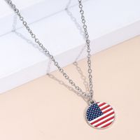 IG Style Modern Style Geometric American Flag 304 Stainless Steel Alloy Independence Day American National Day Unisex Pendant Necklace main image 3