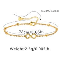Hawaiian Vacation Simple Style Infinity Butterfly Copper Plating Women's Anklet sku image 10