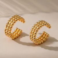 1 Pair Elegant Lady C Shape Geometric Copper 18K Gold Plated Ear Cuffs main image 7