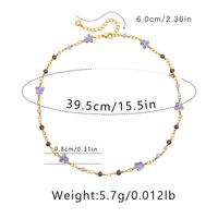 Wholesale Lady Ethnic Style Classic Style Butterfly Copper Plating Inlay 18K Gold Plated Gravel Necklace sku image 1