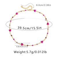 Wholesale Lady Ethnic Style Classic Style Butterfly Copper Plating Inlay 18K Gold Plated Gravel Necklace sku image 3