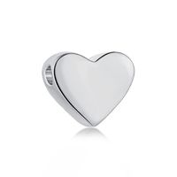 1 Piece 45cm 6.5mm Sterling Silver Letter Heart Shape Pendant Chain sku image 1