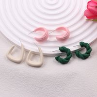 1 Pair Simple Style Classic Style Geometric Spray Paint Arylic Ear Studs sku image 1