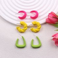 1 Pair Simple Style Classic Style Geometric Spray Paint Arylic Ear Studs sku image 11