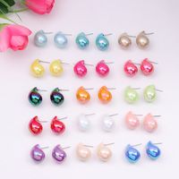 1 Pair Simple Style Classic Style Water Droplets Patchwork Arylic Ear Studs main image 2