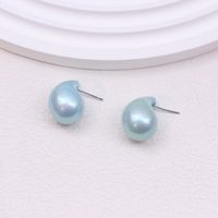 1 Pair Simple Style Classic Style Water Droplets Patchwork Arylic Ear Studs sku image 1