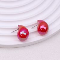 1 Pair Simple Style Classic Style Water Droplets Patchwork Arylic Ear Studs sku image 5